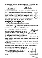 Đề thi chọn học sinh giỏi cấp tỉnh môn Vật lí Lớp 12 - Năm học 2020 - Sở giáo dục và đào tạp Phú Yên (Có đáp án)